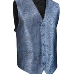 Steel Blue Proper Paisley Vest - Men Suits